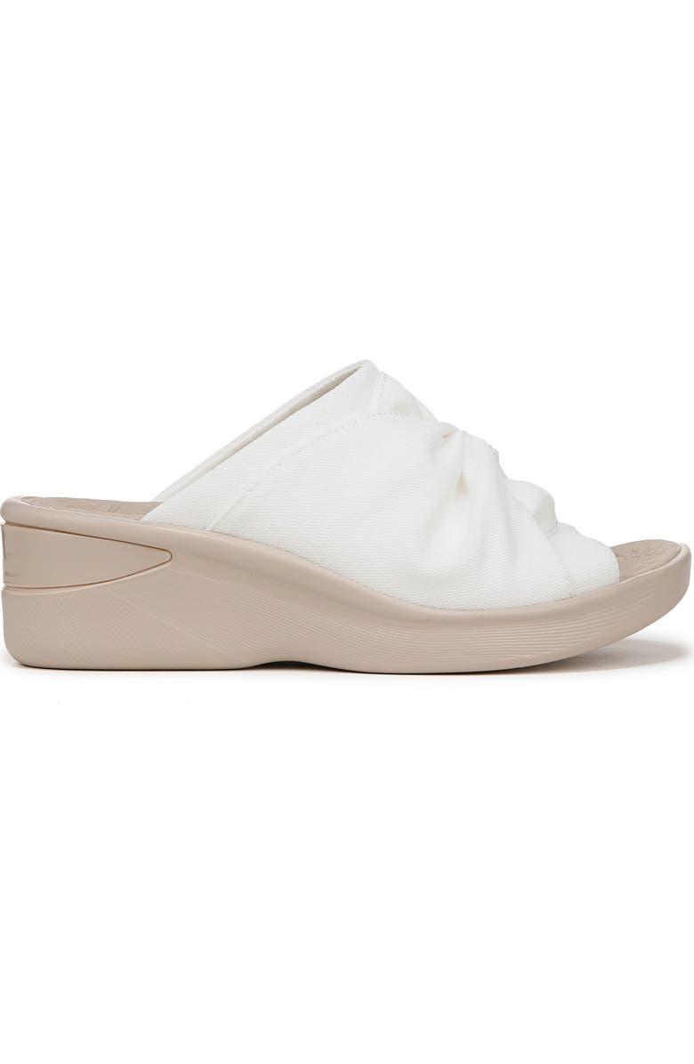 LifeStride Smile 3 Open Toe Wedge Slide Sandal - Wide Width Available, Alternate, color, White