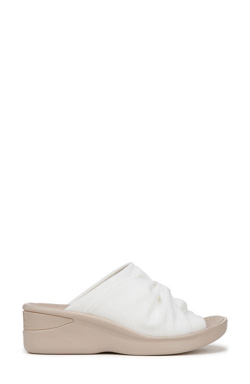 Bzees Women's Smile 3 Washable Slide Wedge Sandals In White