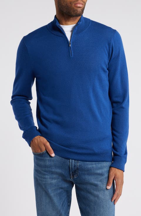 Washable Merino Quarter Zip Sweater