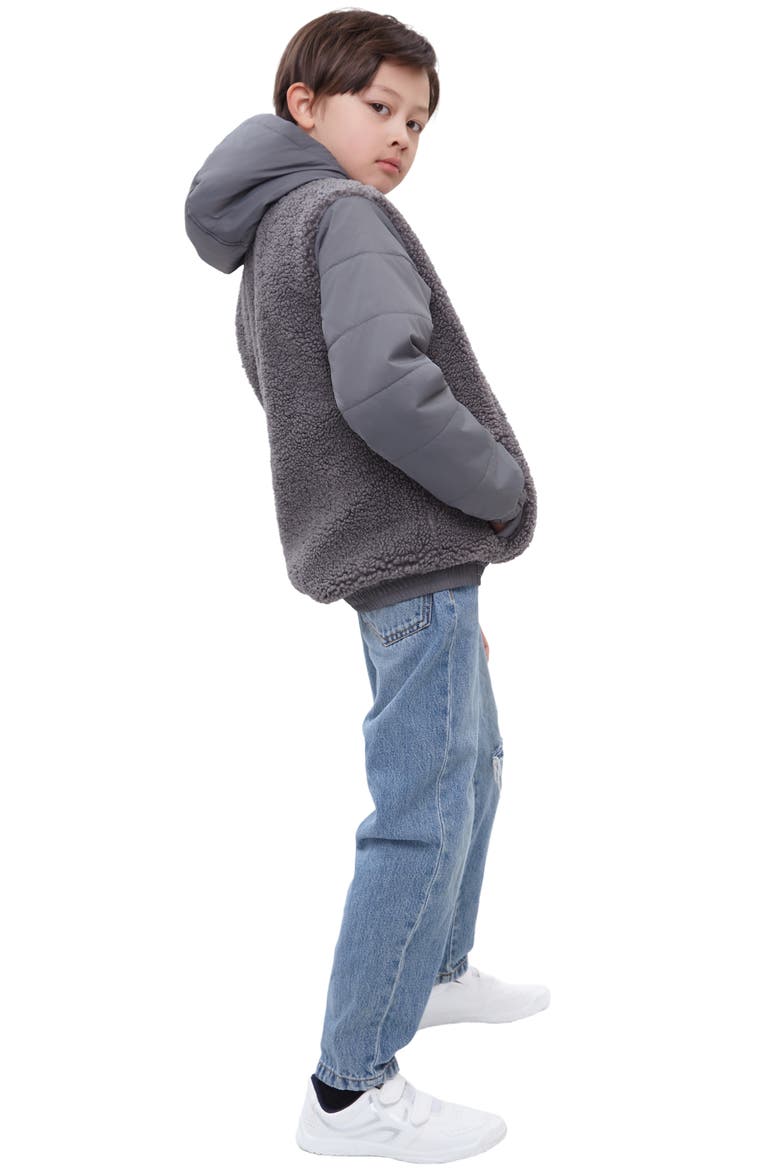 Kids' Fleece Jacket, Alternate, color, Grey