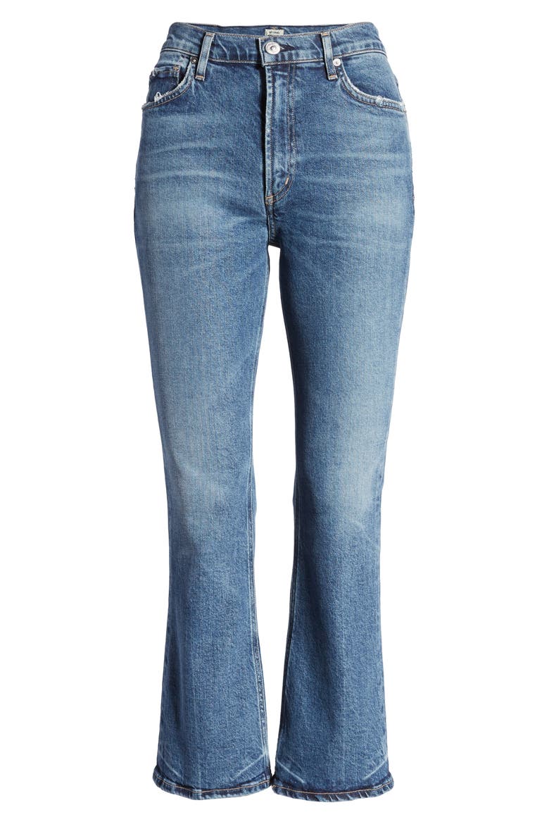 Demy High Waist Crop Flare Jeans, Alternate, color, MOMENTS