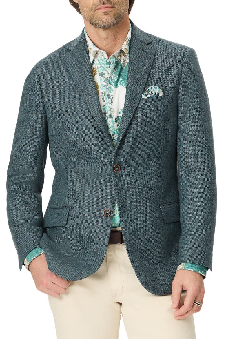 Galadean Wool Blend Sport Coat, Main, color, TEAL