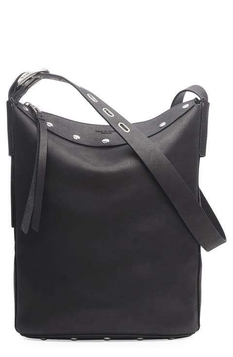 Belize Studded Leather Bucket Bag