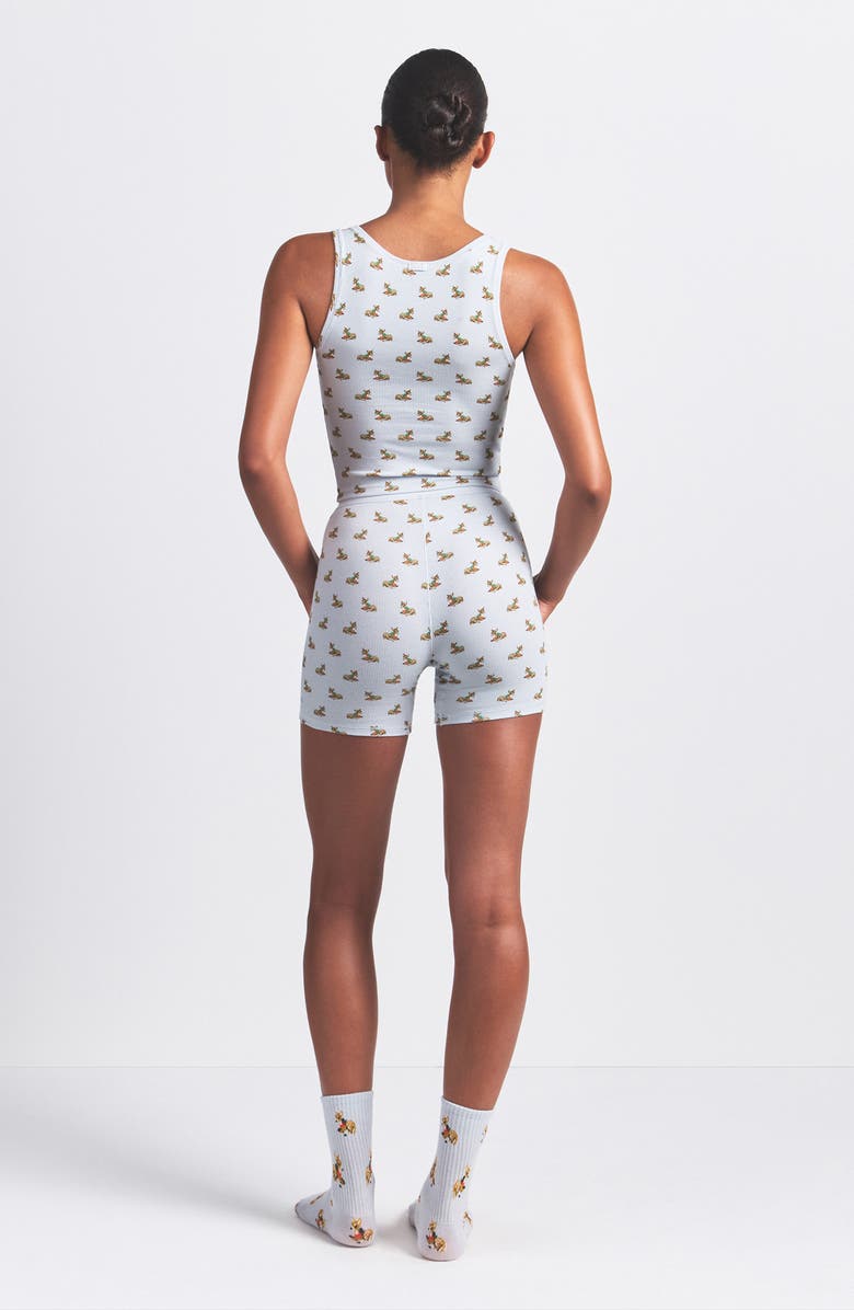 SKIMS Pack of 3 Stretch Cotton Rib Tanks, Alternate, color, Zen Baby Deer Multi