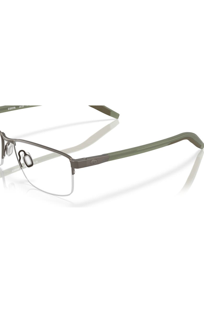 Costa 55mm Rectangle optical glasses, Alternate, color, Grey