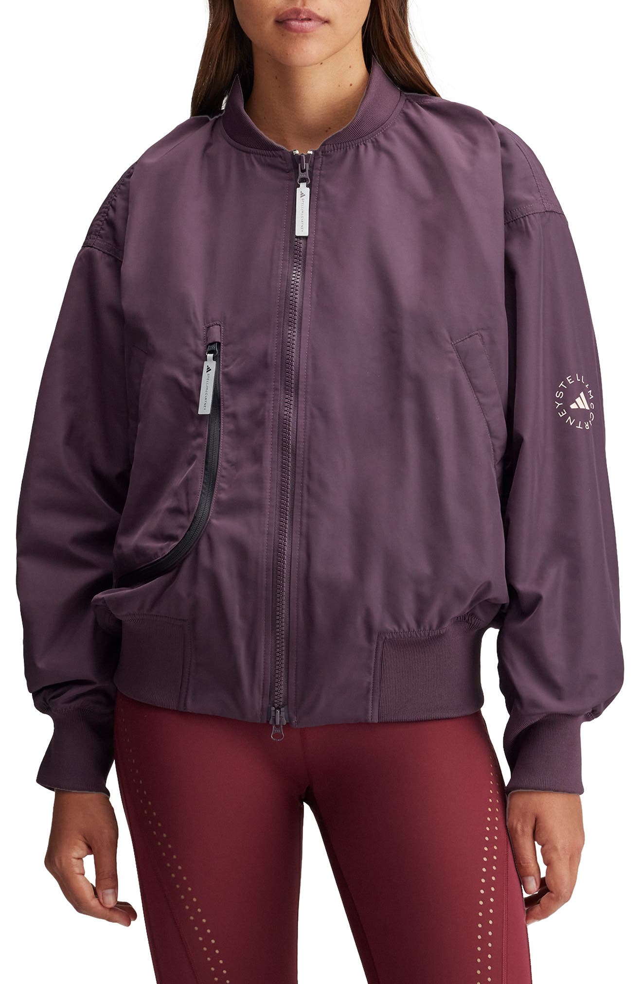 adidas by Stella McCartney Ruched Bomber Jacket