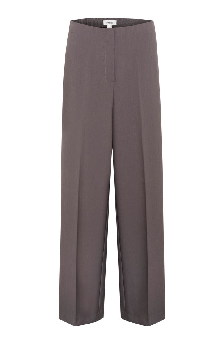 Soaked in Luxury Corinne High-Waisted Wide Legs Trousers, Alternate, color, Dark Gull Gray