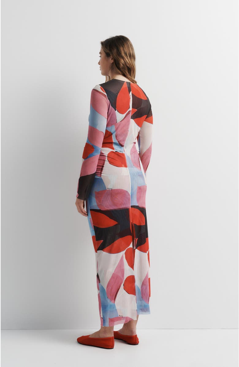 Romy Clara Mesh Dress, Alternate, color, Abstract Beauty