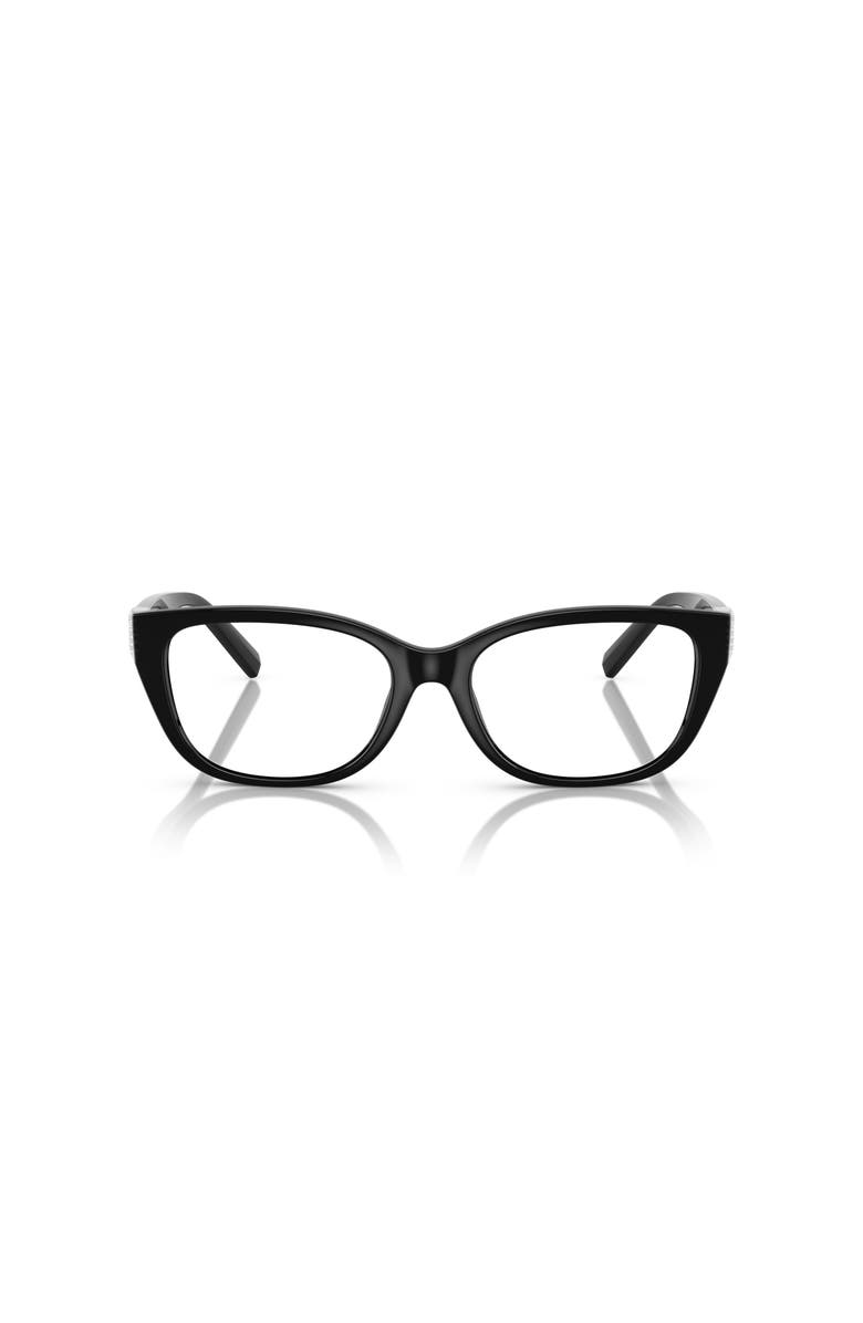 Tiffany & Co. 54mm Rectangle optical glasses, Alternate, color, Black