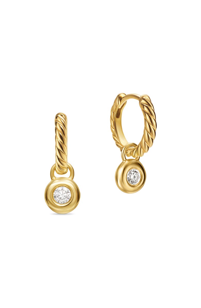 David Yurman Petite Cable Huggie Hoop Earrings, Alternate, color, Gold