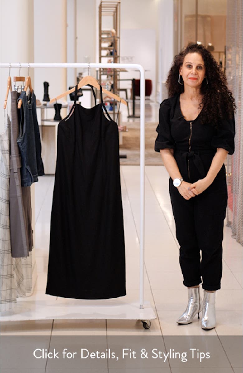 Halter Neck Apron Midi Dress, sales video thumbnail