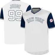 PROFILE Men's Profile Aaron Judge White New York Yankees Big & Tall Name & Number Birdeye V-Neck T-Shirt