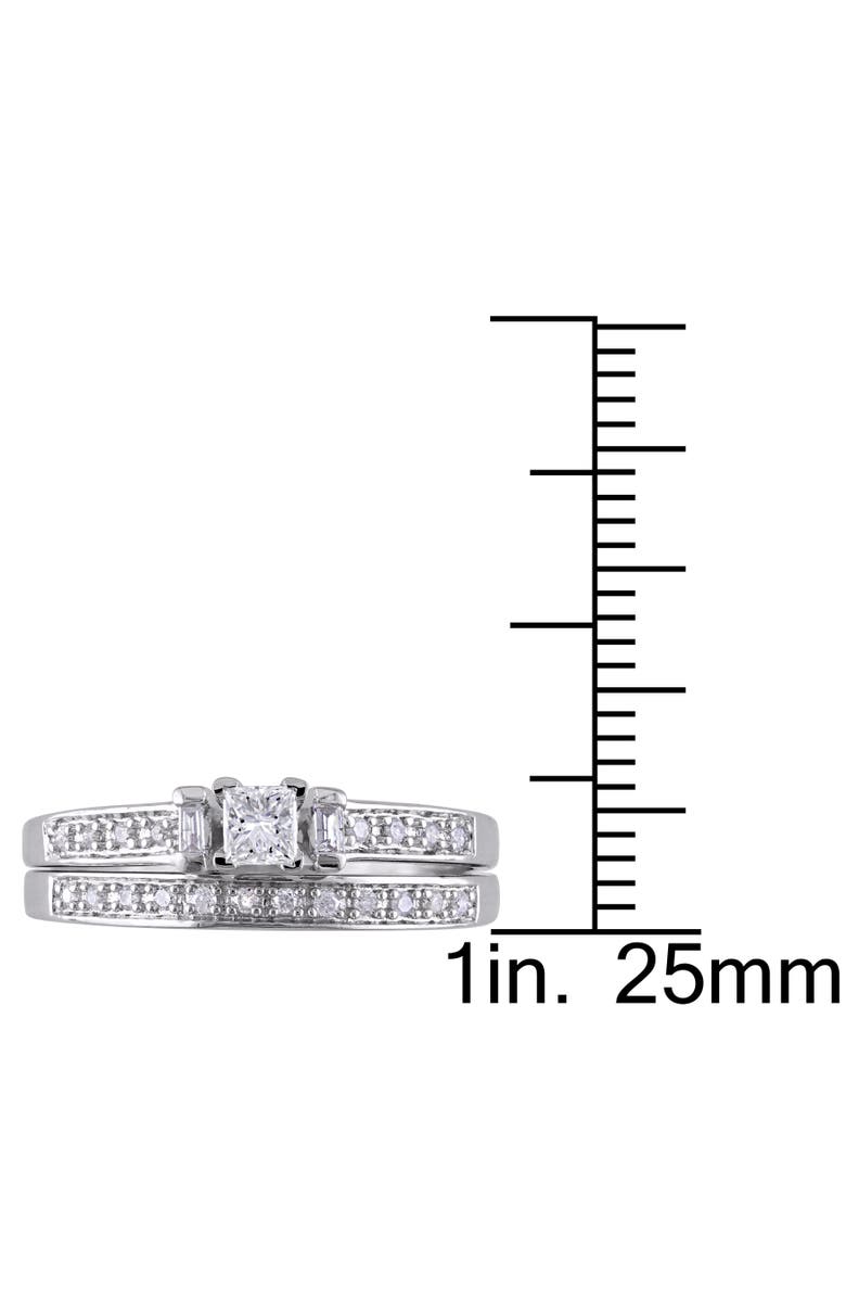 Julianna B. Diamond Multi-Shape Bridal Ring Set, Alternate, color, Sterling Silver