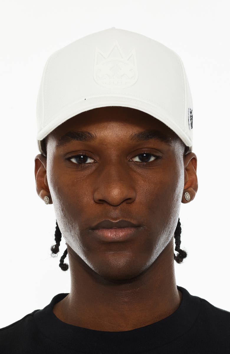 Cult of Individuality Logo Trucker Hat, Main, color, Winter White