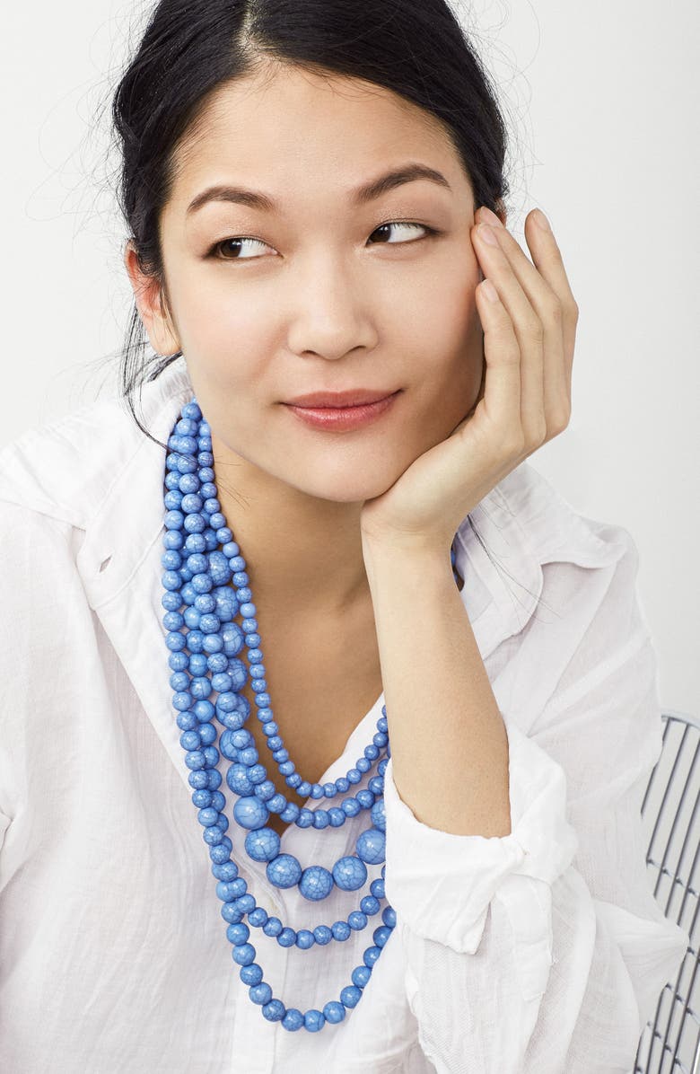 BaubleBar 'Globe' Multistrand Beaded Necklace, Alternate, color, 