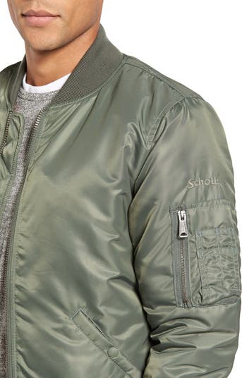 Schott NYC MA-1 フライトジャケット Schott NYC Water Resistant MA-1 Flight Jacket | Nordstrom