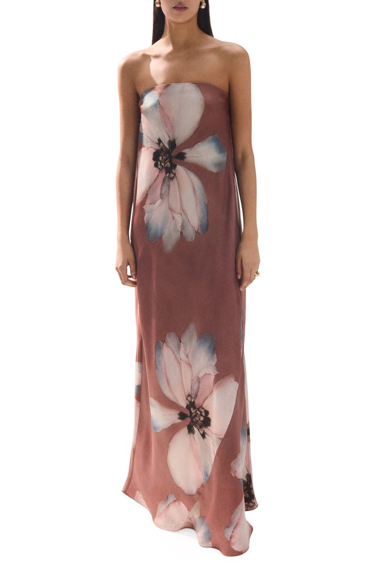 Floral Open Back Maxi Dress, Main, color, PASTEL PINK