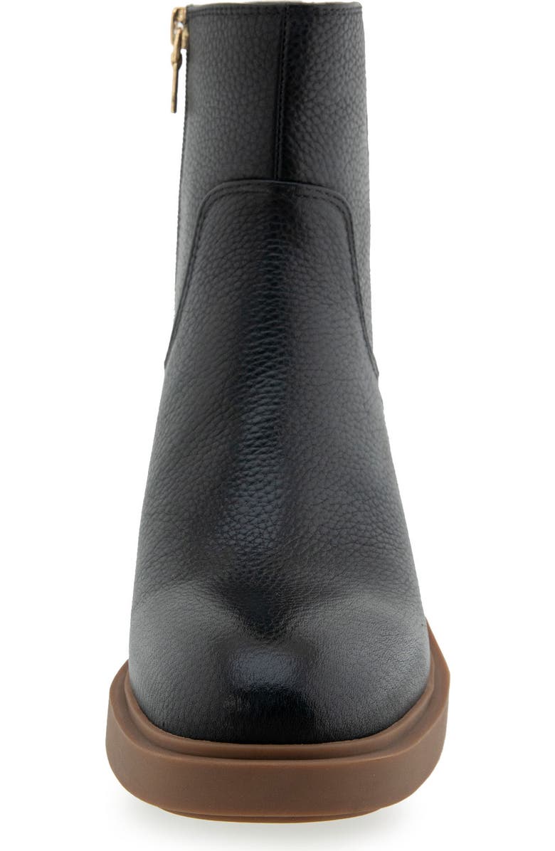 Aerosoles Garie Block Heel Bootie, Alternate, color, Black Pebbled Leather