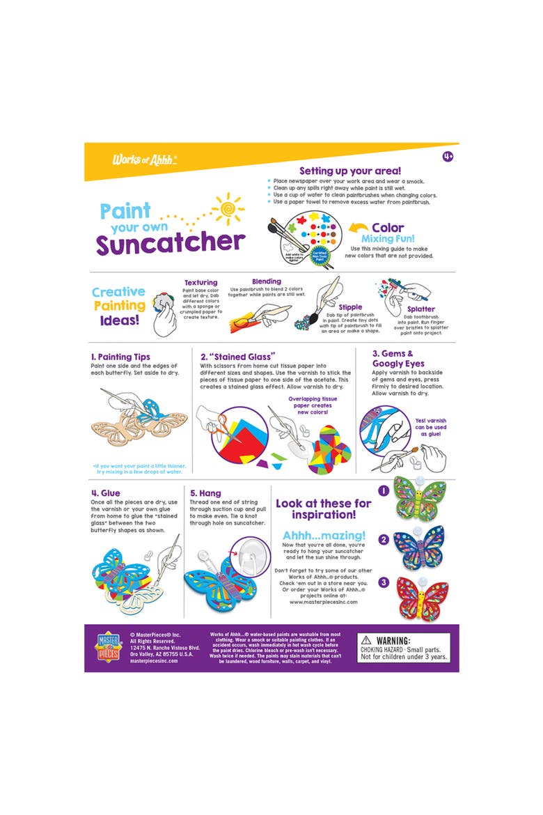 Suncatcher Wood Craft & Paint Kit, Alternate, color, Multicolor