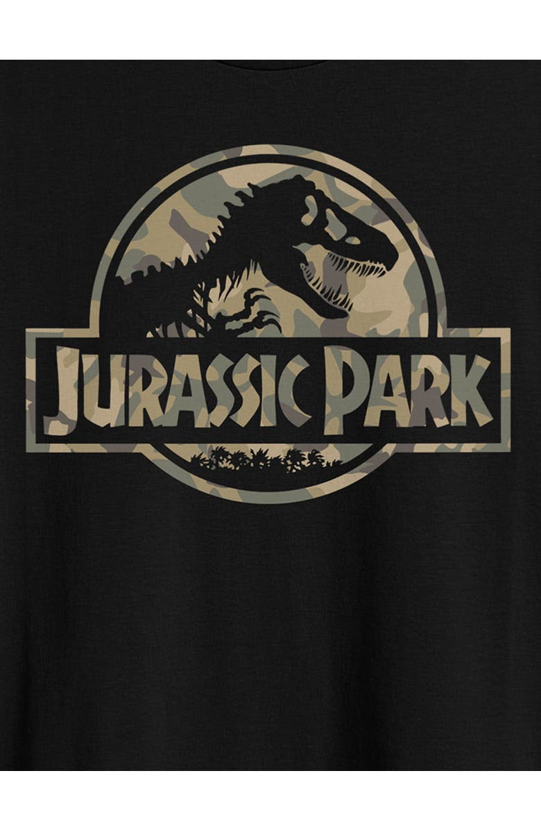 True Nation by DXL Big & Tall Jurassic Park Graphic Tee, Alternate, color, Black