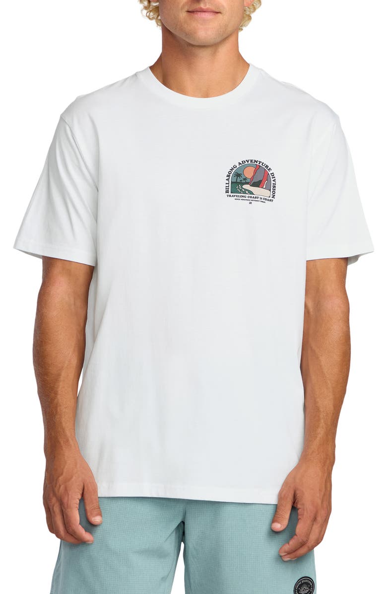 Billabong Sundown Adventure Division Cotton Graphic T-Shirt, Main, color, White