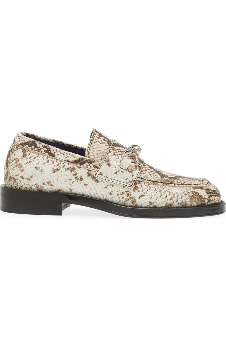 Burberry Barbed Snakeskin Embossed Loafer, Alternate, color, Serpent