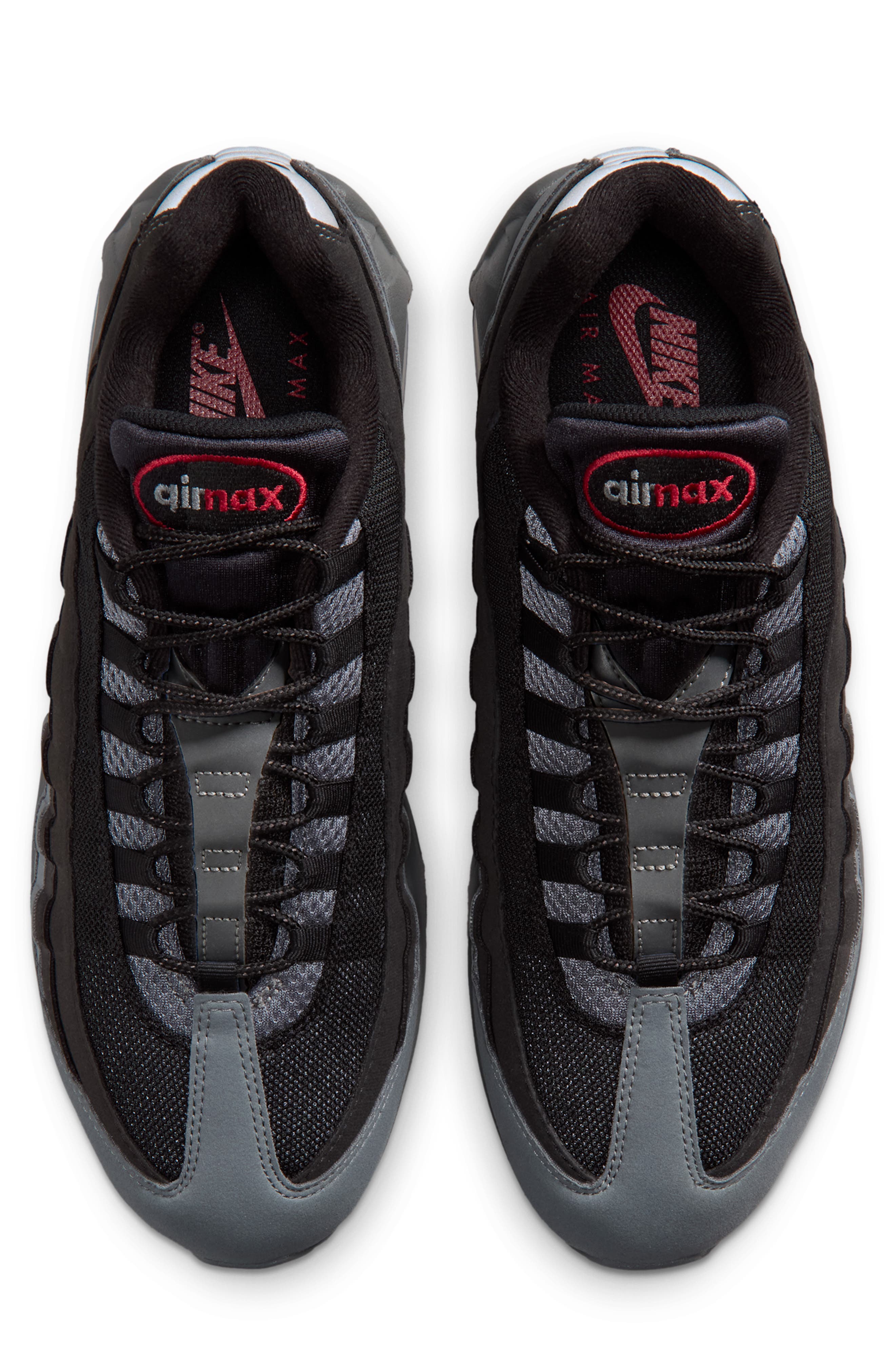 Air Max 95 Sneaker, Alternate, color, BLACK/ TOUGH RED