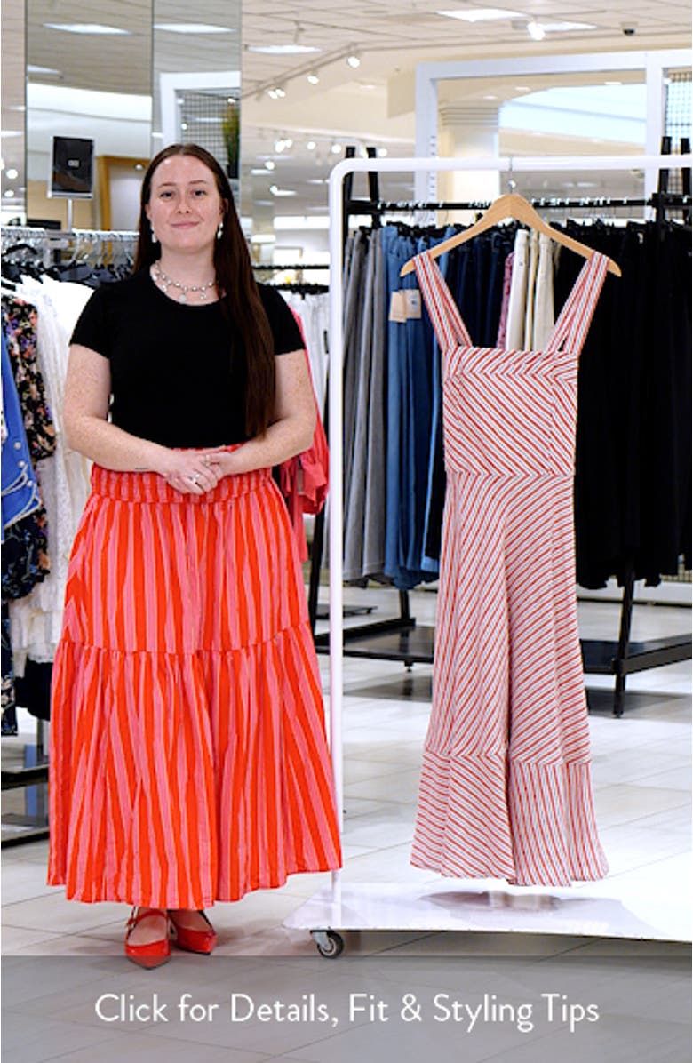 Striped Linen Sleeveless Dress, sales video thumbnail