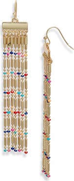 Nordstrom Enamel Dot Ball Chain Fringe Earrings