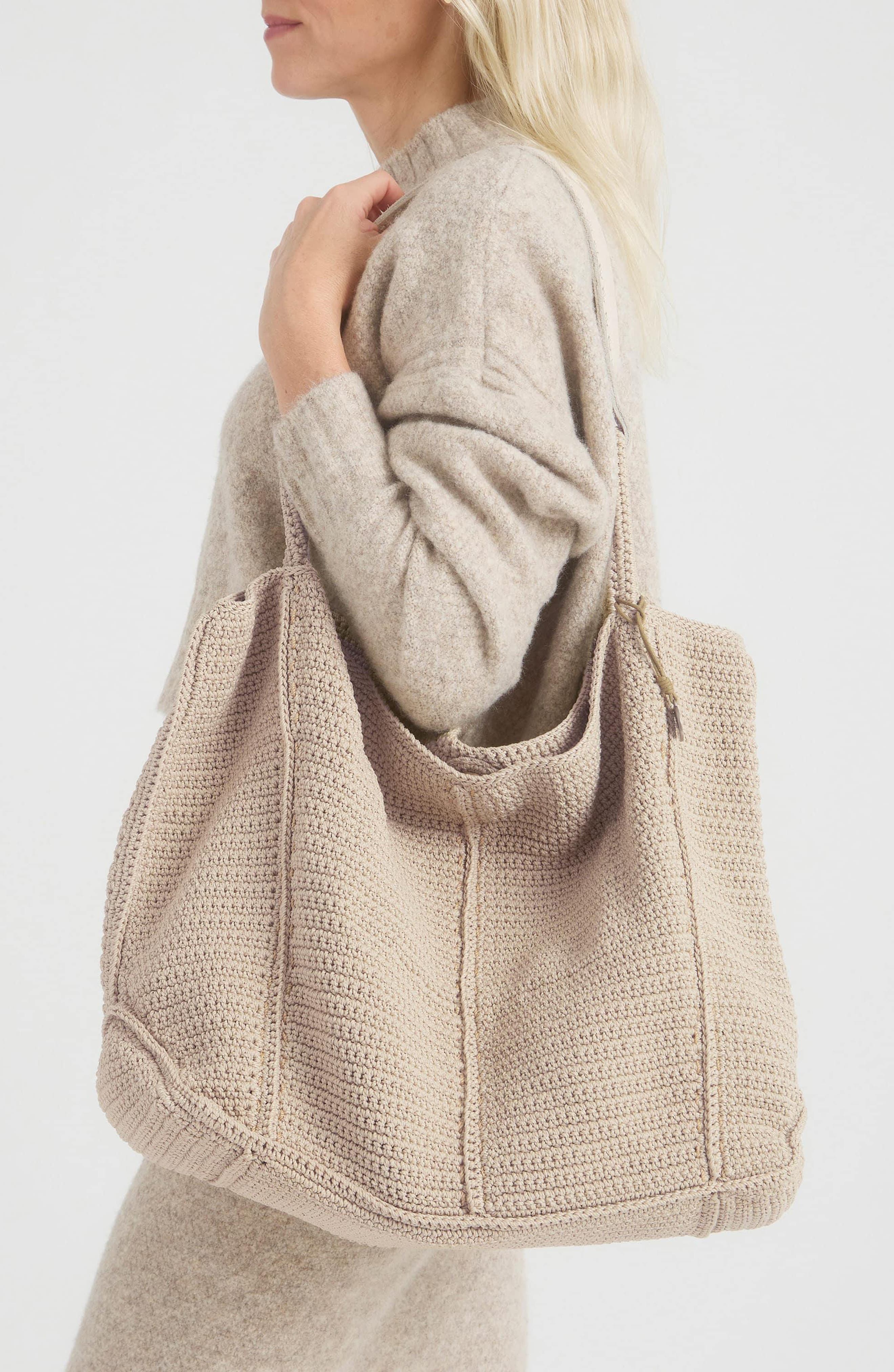 Los Feliz Large Crochet Tote, Alternate, color, ECRU