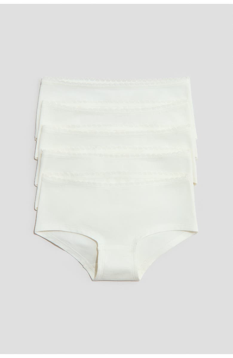 H&M 5-pack Cotton Hipster Briefs, Main, color, White