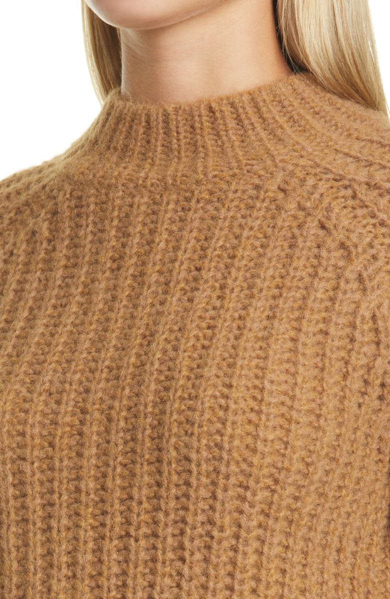 Vince Marled Shaker Stitch Raglan Sleeve Sweater, Alternate, color, 