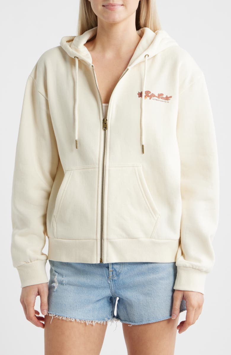Rip Curl Surf Dreams Full Zip Hoodie, Alternate, color, Bone