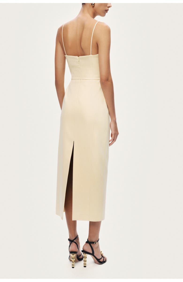 Nocturne Strappy Belted Midi Dress, Alternate, color, Yellow