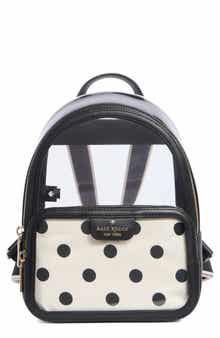 Kate Spade New York clare clear backpack with raining dot pouch
