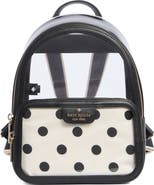 Kate Spade New York clare clear backpack with raining dot pouch
