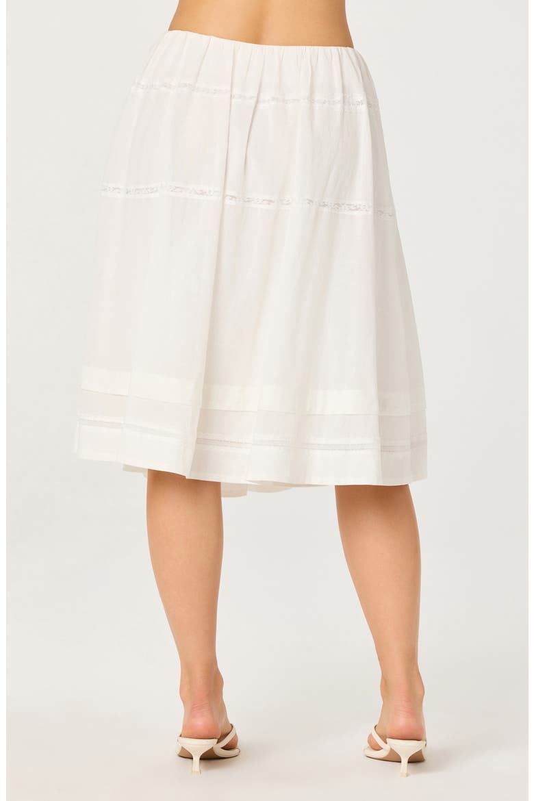 Wrenlee Lace Trim Skirt, Alternate, color, WHITE
