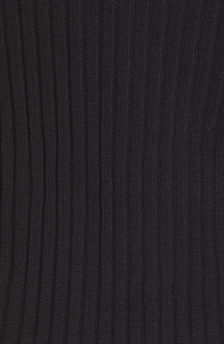 John Varvatos Star USA Lincoln Ribbed Zip Front Mercerized Cotton Sweater, Alternate, color, 