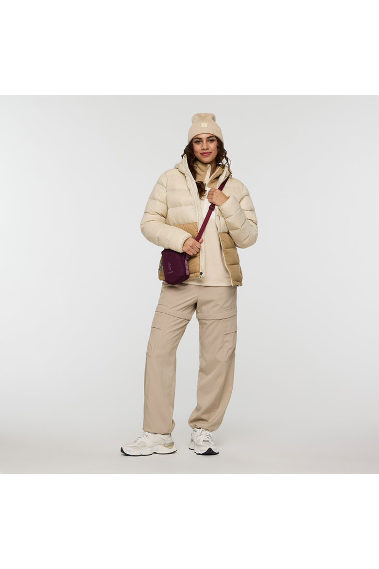 Fuego Max Down Hooded Jacket - Women's, Alternate, color, Bronze/Deep Sea