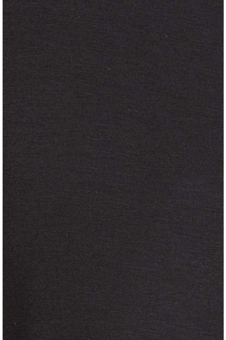 Handkerchief Hem Top with Side Slits, Alternate, color, BLACK