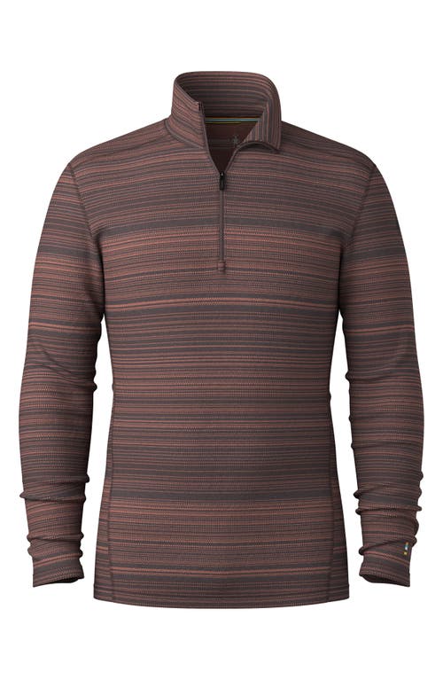 Smartwool Classic Thermal Merino Base Layer Quarter Zip Pullover In Brown