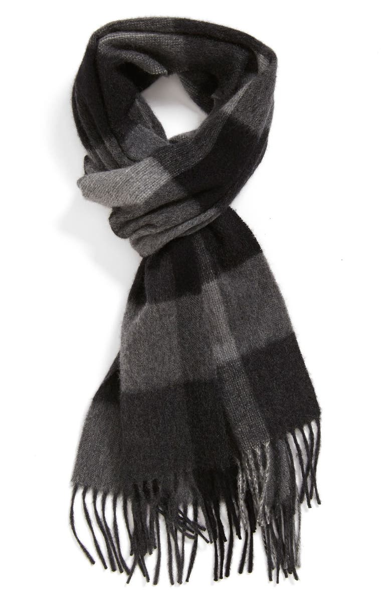 Nordstrom Buffalo Plaid Cashmere Scarf, Main, color, 