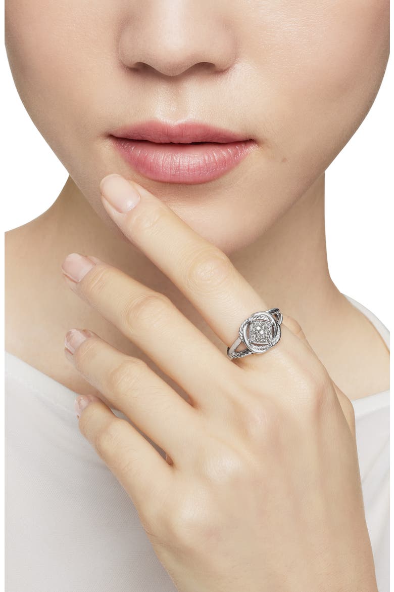 Infinity Ring with Diamonds, Alternate, color, DIAMOND