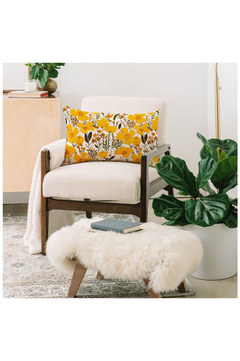 Allison Janssen Yellow Roaming Lumbar Throw Pillow, Alternate, color, MULTI