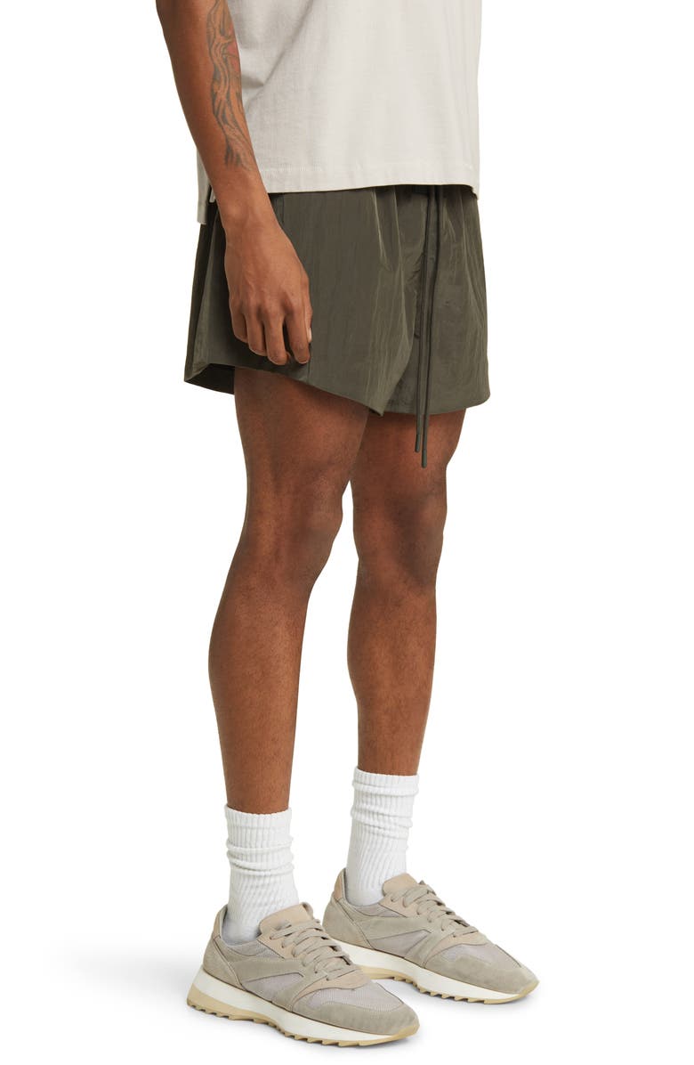 Fear of God Essentials Nylon Running Shorts, Alternate, color, Ink