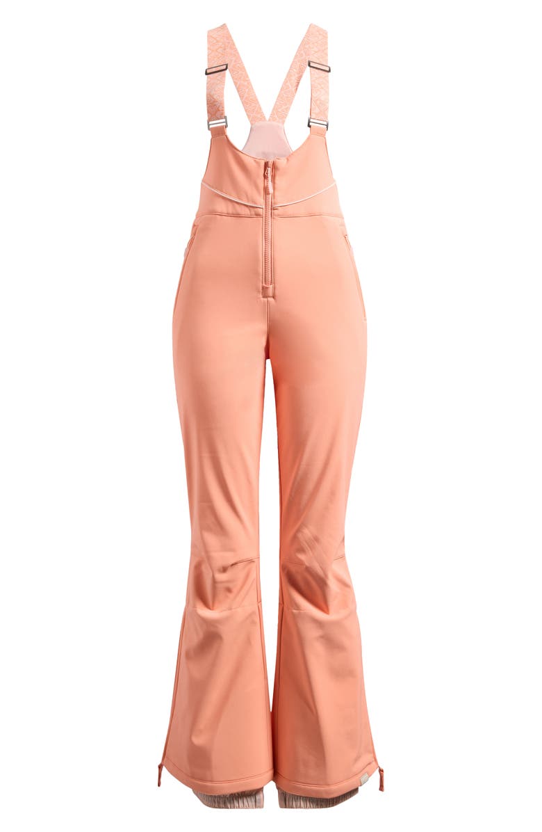 Roxy Summit Snow Bib Pants, Alternate, color, Peach Pink