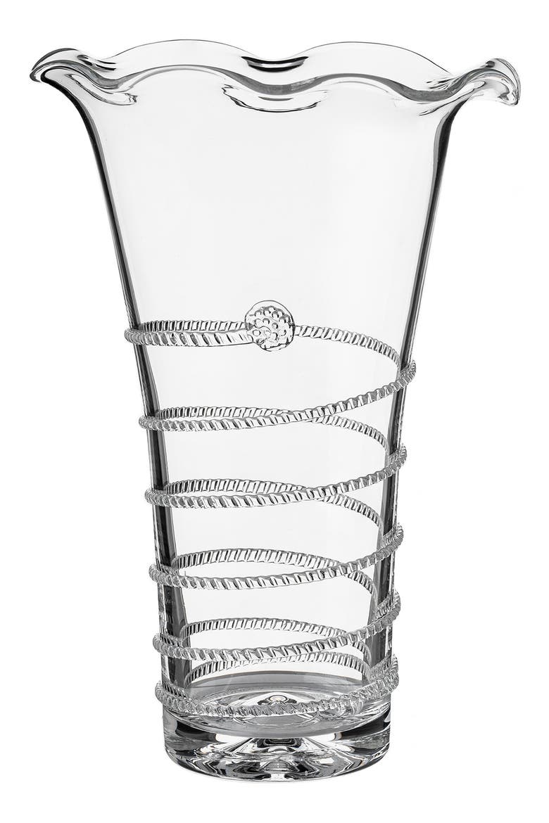 Amalia Flared Glass Vase, Main, color, CLEAR