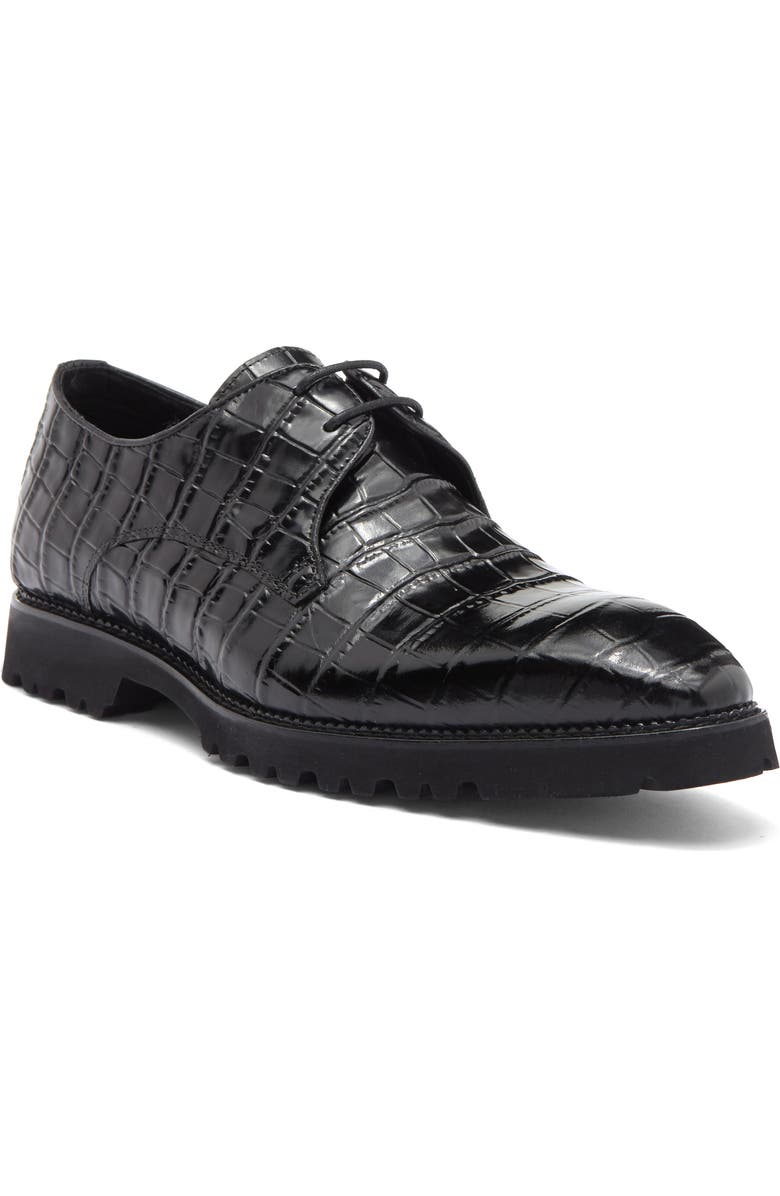 Maison Forte Centurion Croc Embossed Derby, Main, color,