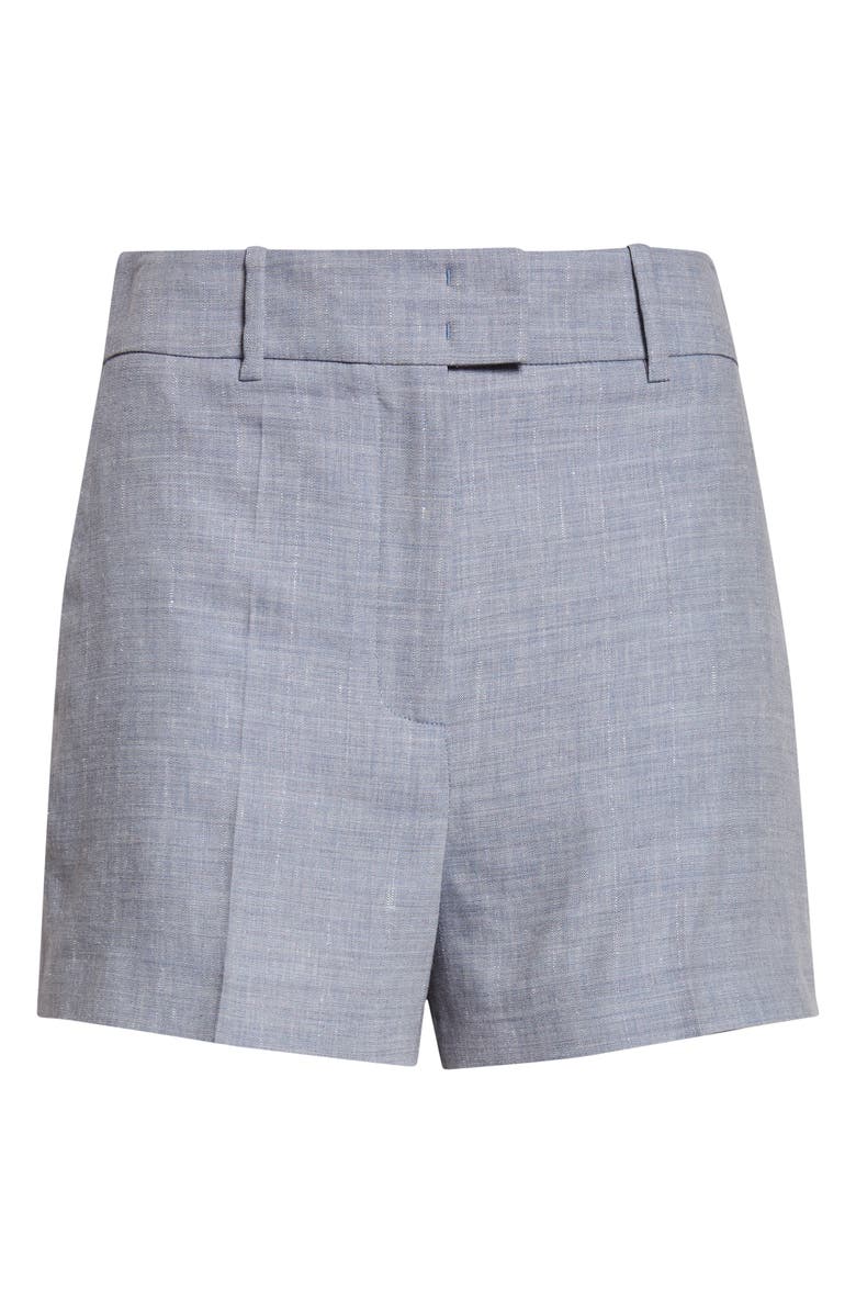 Eleventy Cotton Blend Chambray Shorts, Alternate, color, 130 Sky Blue