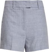 Eleventy Cotton Blend Chambray Shorts